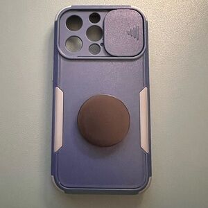 Blue Phone Case with Gray Stand